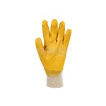 AIWIN 黄色丁腈开背手套ZK0009 棉毛布里 手掌3_4浸黄色丁腈 罗口袖