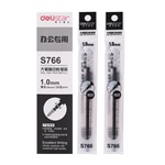 得力S766中性笔芯1.0mm子弹头(黑)(支)