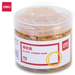 得力3214橡胶圈(黄)(50g/筒)