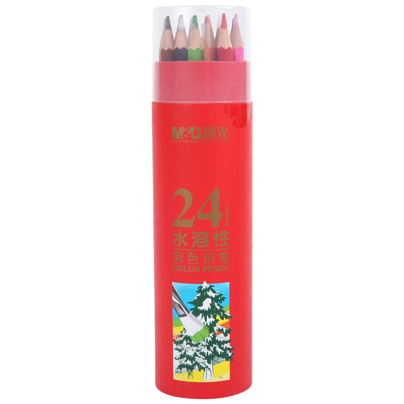 晨光24色PP筒装水溶性彩色铅笔AWP36810